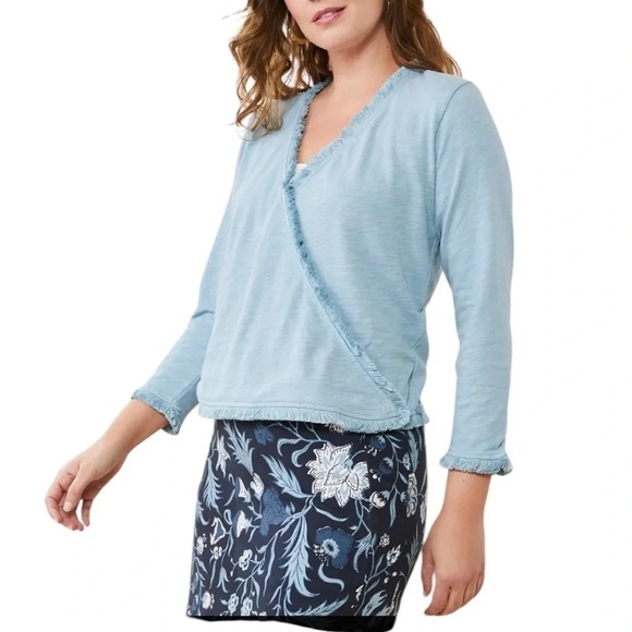 Spartina 449 Sweaters - Spartina 449 Clara Convertible Cardigan Ashley Blue Size Small